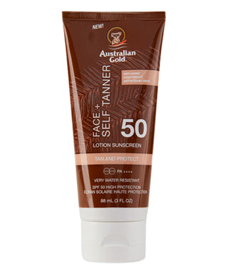 Australian Gold SPF 50 face and self tanner lotion - Protezione 88 ml N03337-01