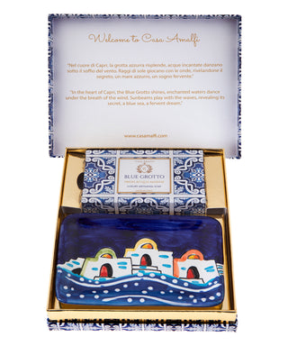 Casa Amalfi Blue Grotto Casette Saponetta Set Regalo 150 gr N06423-01