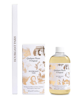 Houbigant Paris Quelques Fleurs l’Original Diffusore con bastoncini 500 ml Flacone profumo per ambienti ricarica N06521-02